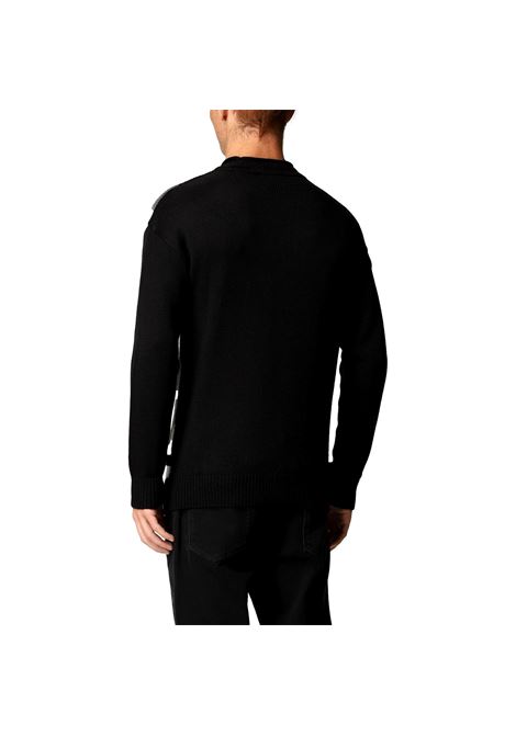 Wool blend sweater with striped detail EMPORIO ARMANI | sweaters | 6K1MT7 1MD7Z0999